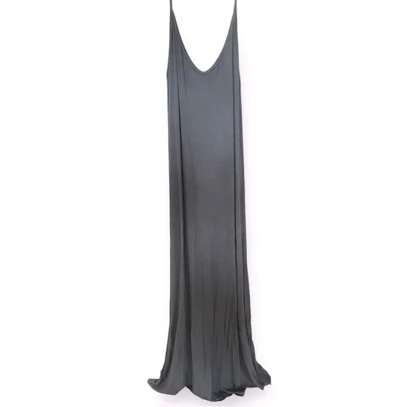 grey strappy maxi dress Grey Striped Tie Strap Maxi Dress – PinkBlush